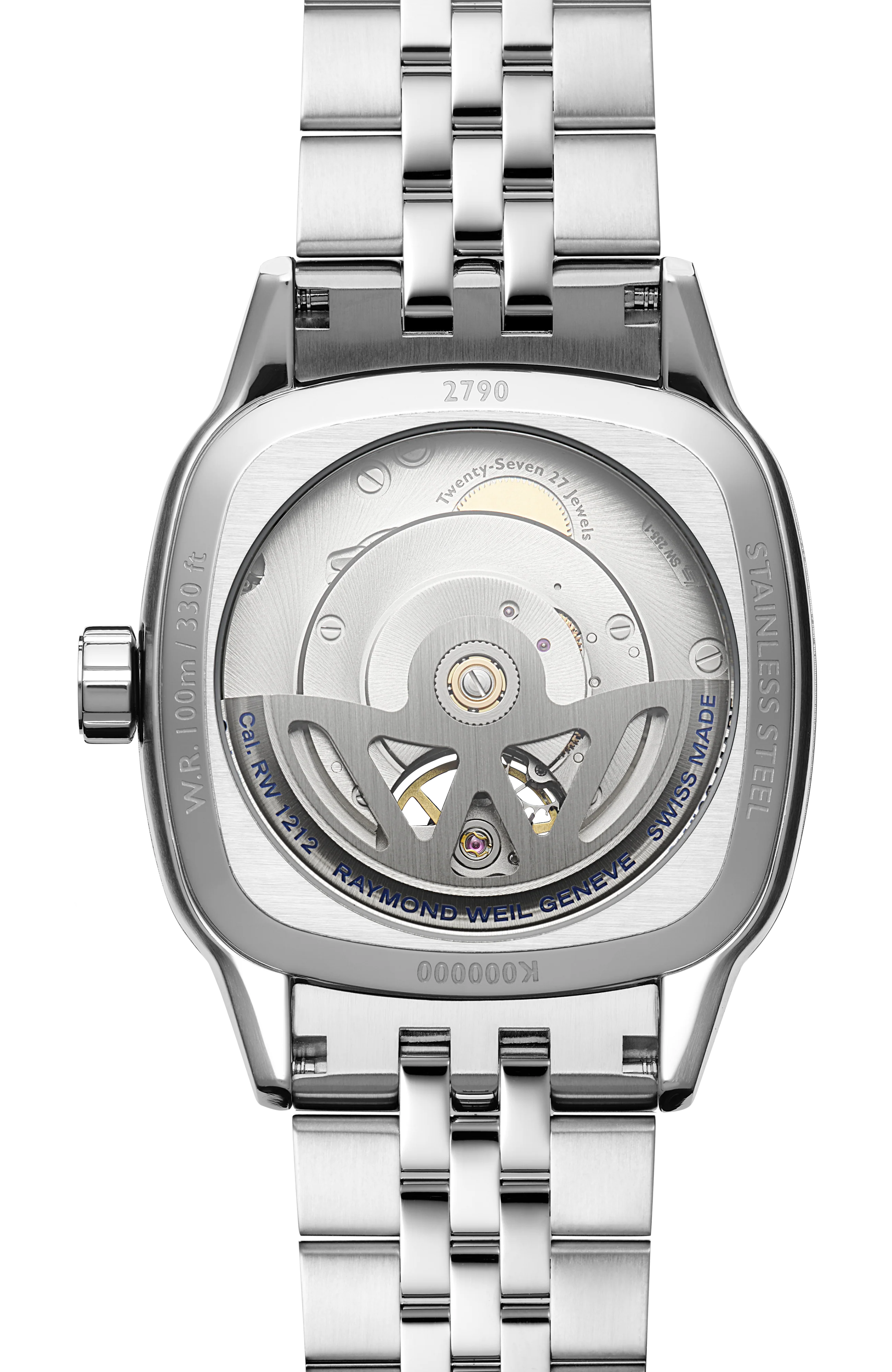Freelancer Calibre RW1212 Men’s Automatic Black Steel Cushion Shape Watch, 40 x 40 mm - Image 3