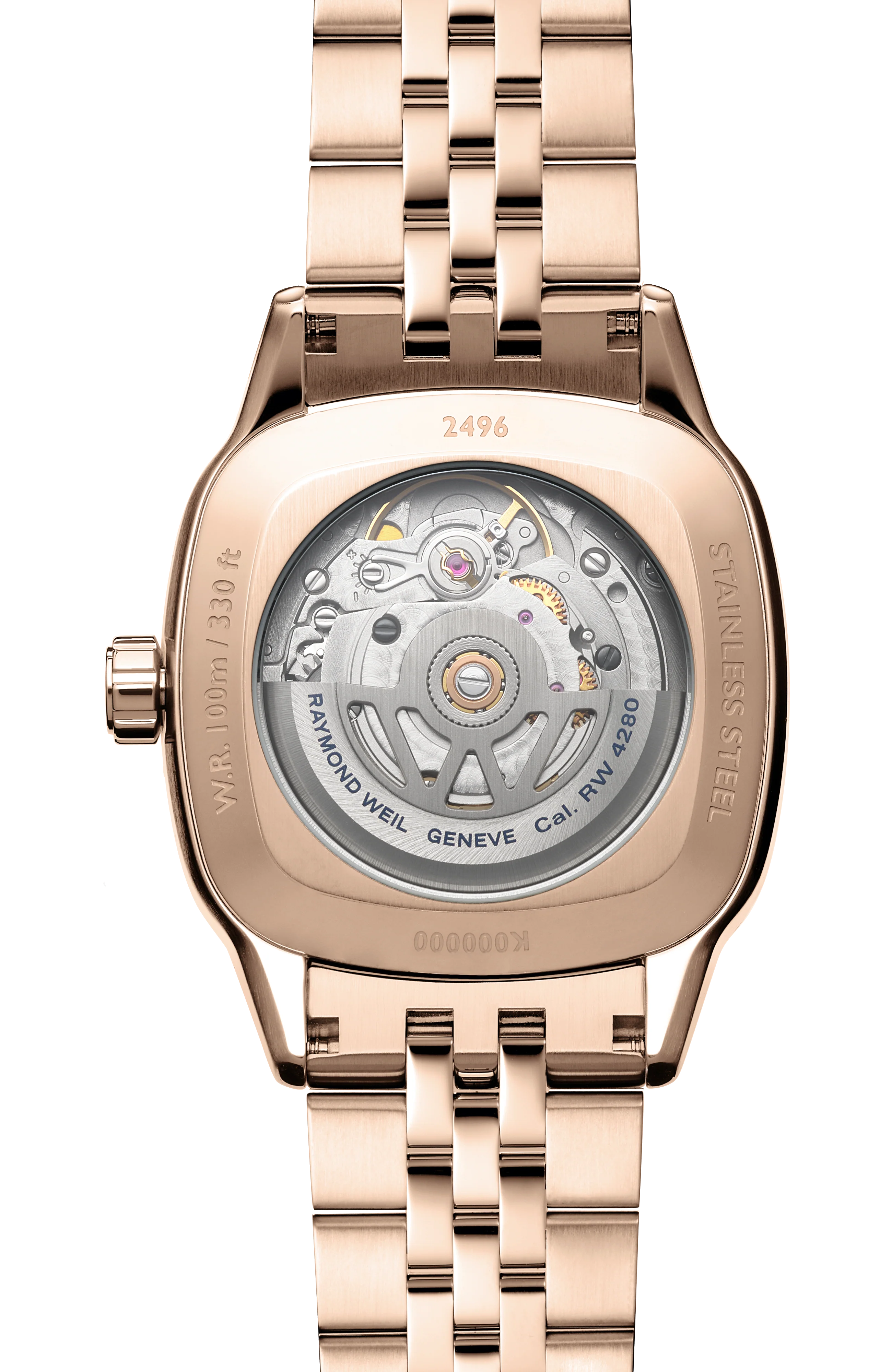 Freelancer Ladies Automatic Moon Phase Cushion Shape Watch, 34 x 34 mm - Image 3