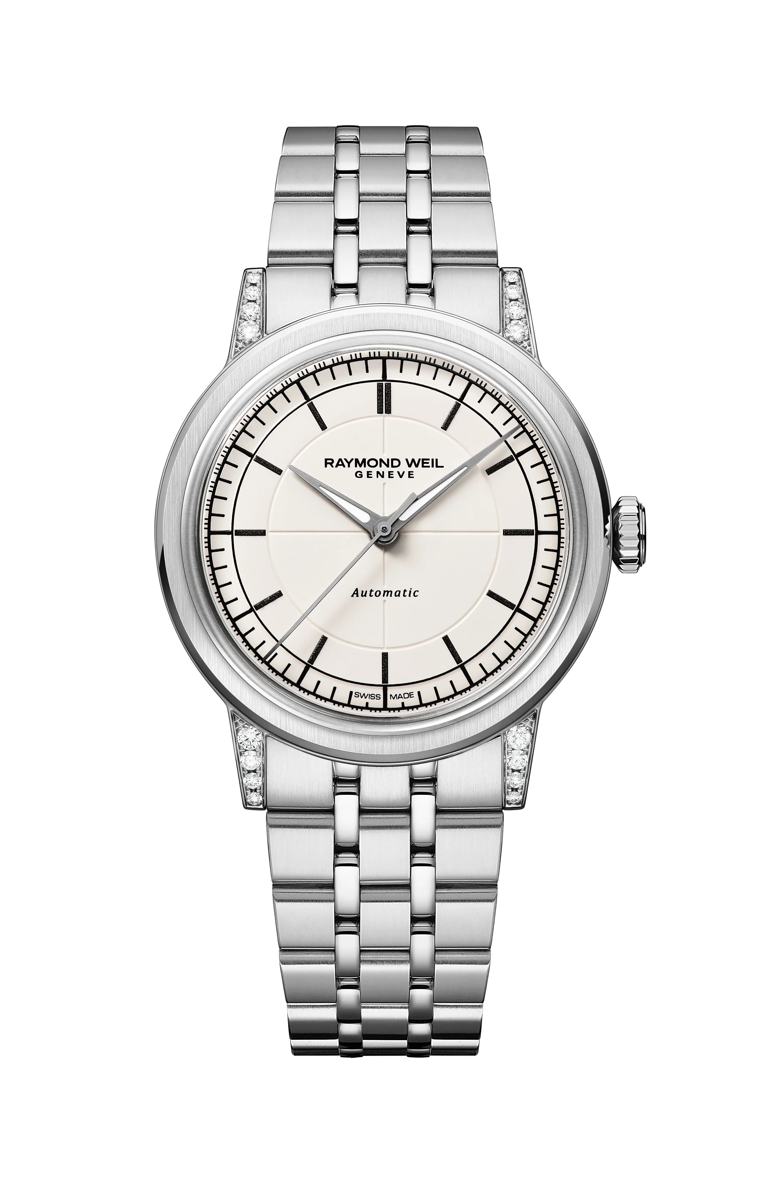 Millesime Automatic Central Seconds Diamonds Watch, 35 mm