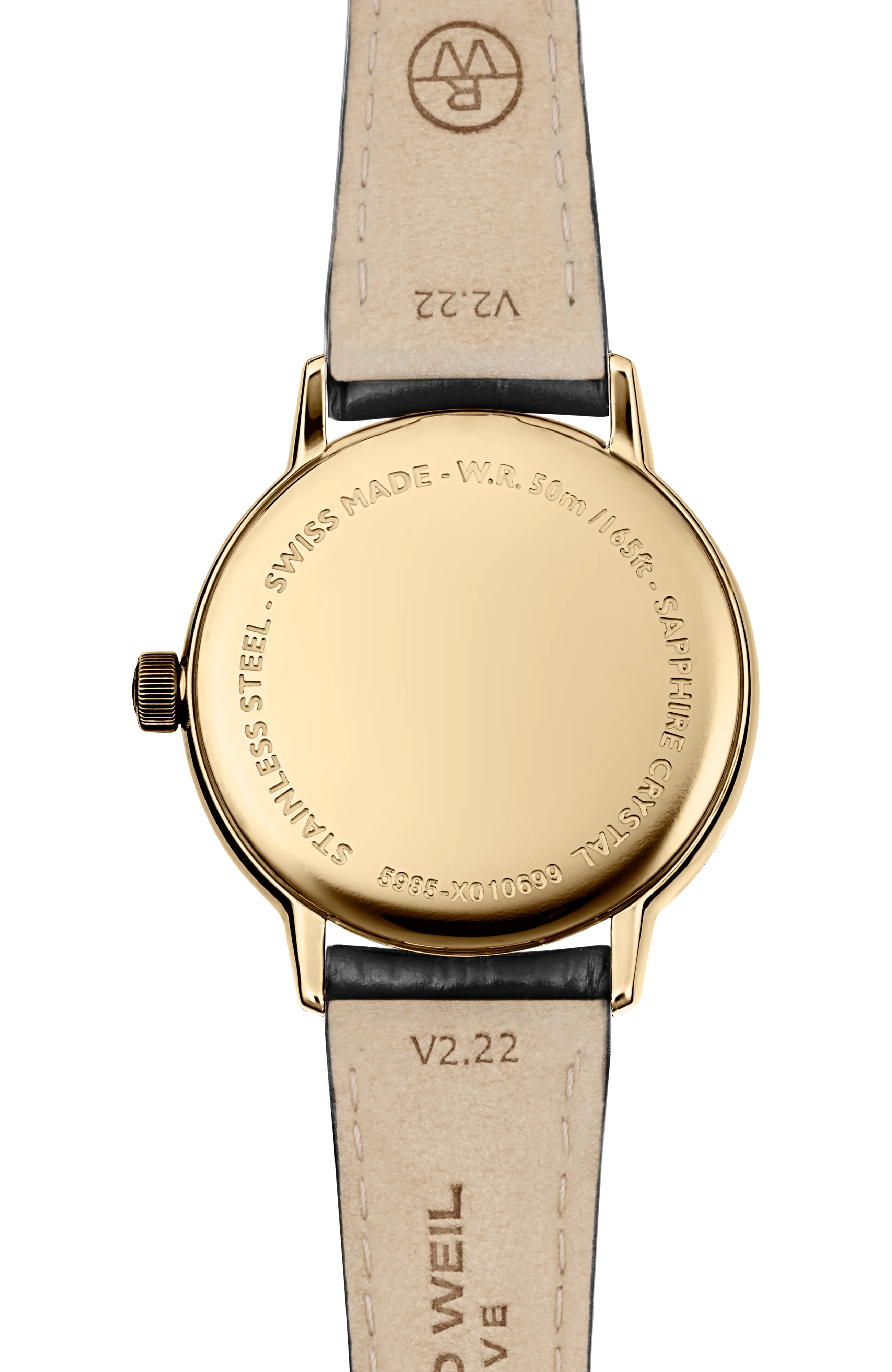 Toccata Ladies Gold PVD Leather Quartz Watch, 29 mm - Image 3