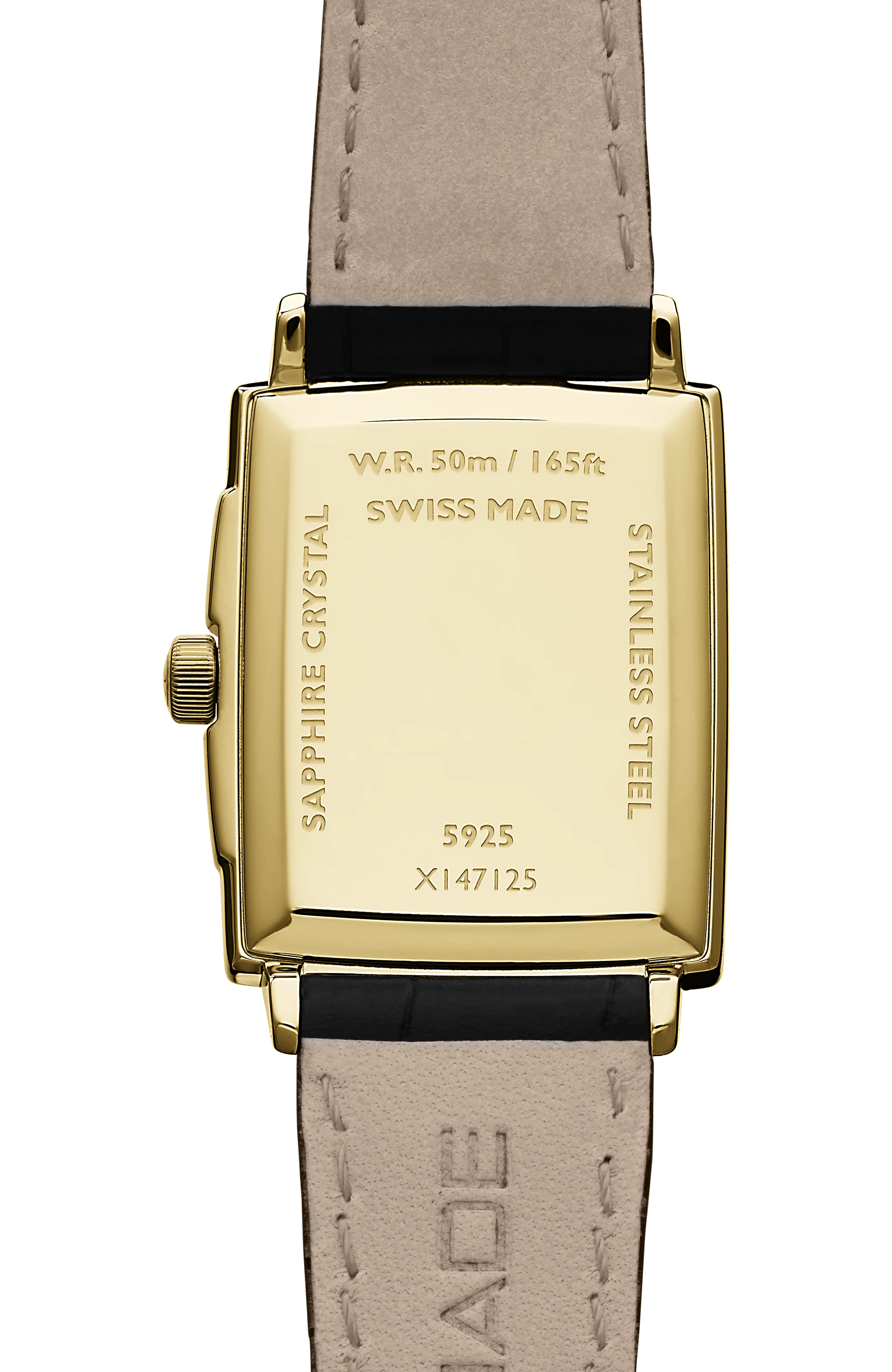 Toccata Ladies Gold Quartz Leather Watch, 22 x 28 mm - Image 3