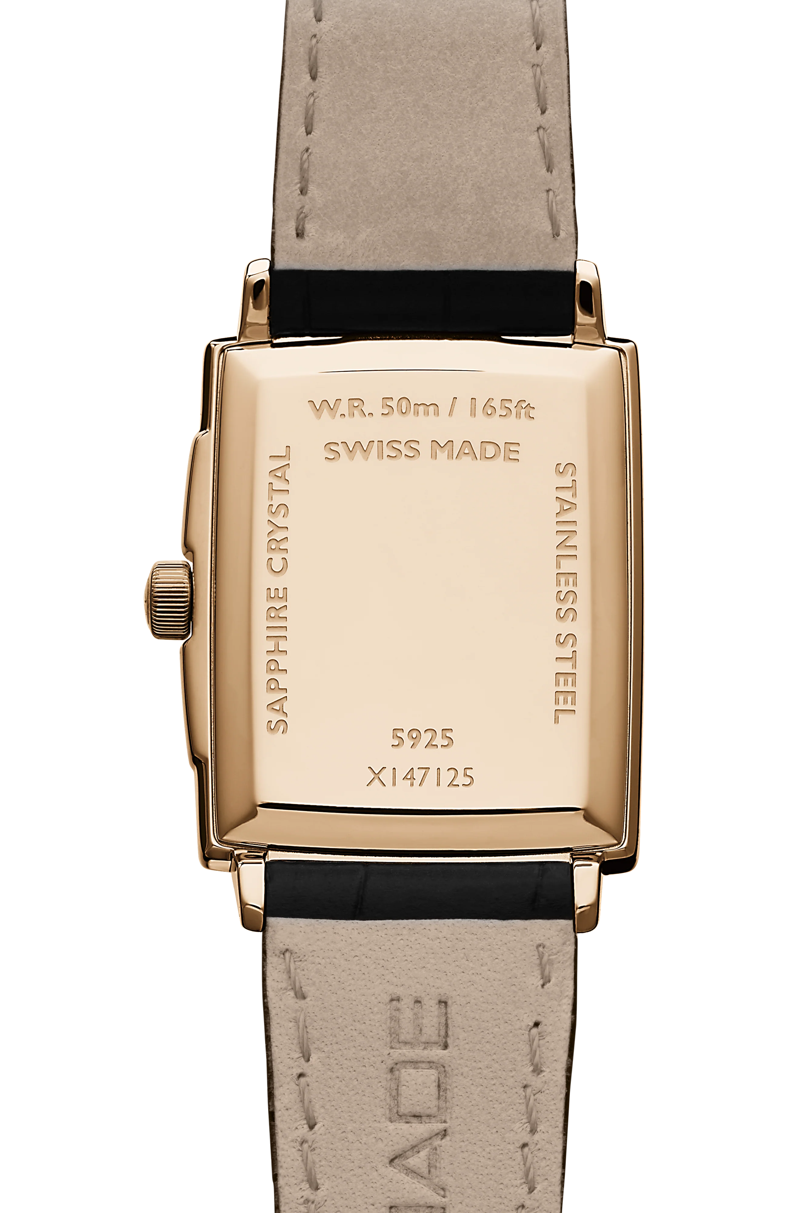 Toccata Ladies Quartz Black Leather Strap Watch, 22 x 28 mm - Image 3